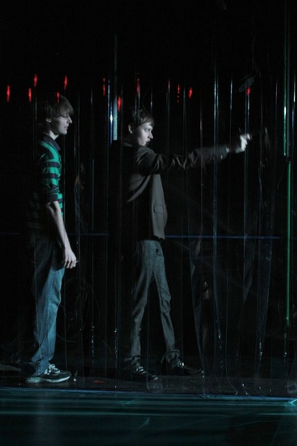 Director Alex Burns and Billy Wheelan as Henri Gabler Photo